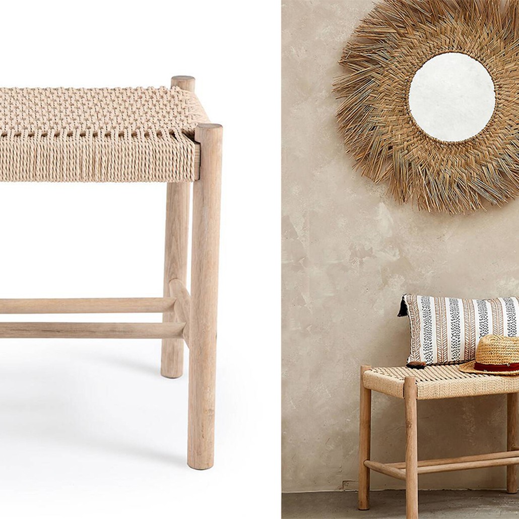 Банкетка Enzo Wicker Beige Banquet mini