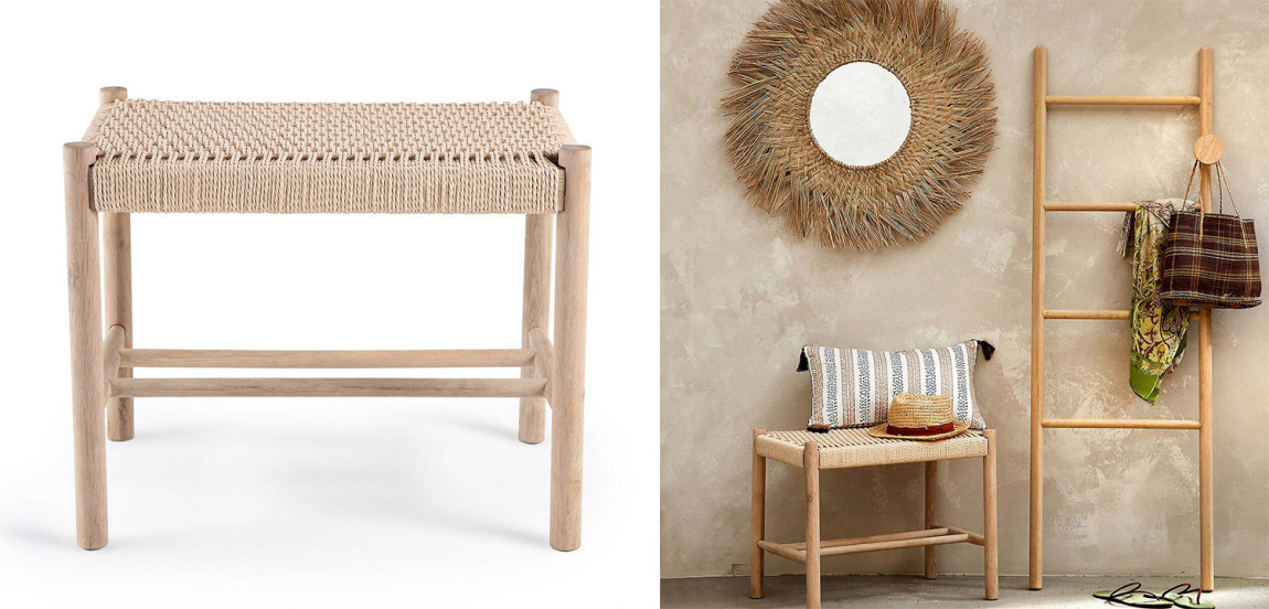 Банкетка Enzo Wicker Beige Banquet mini