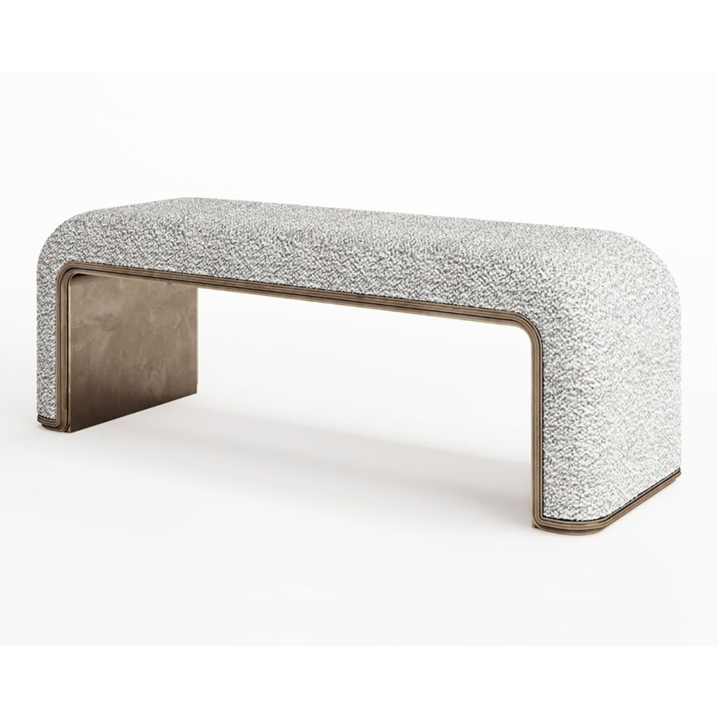 Банкетка Forli с элегантными латунными вставками