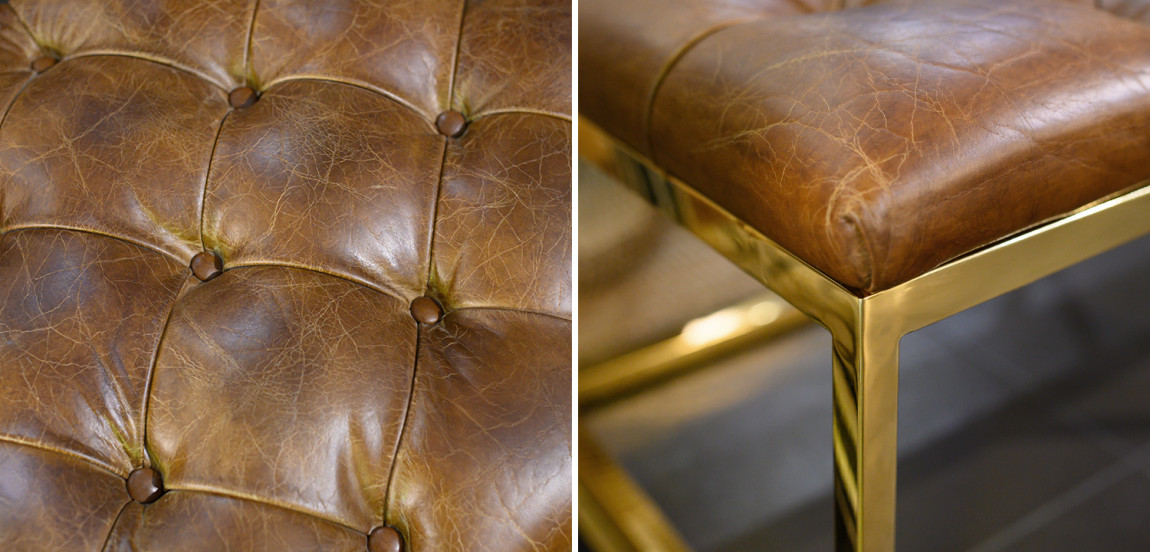 Банкетка Helewise Leather Brown Bench