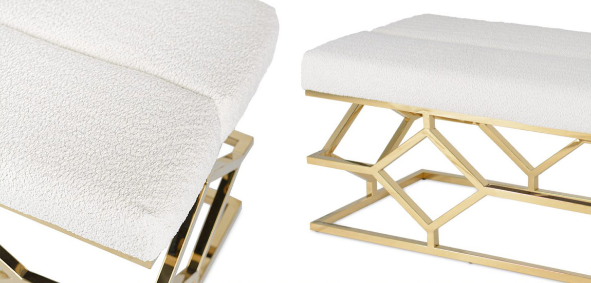 Банкетка Lilou Boucle white