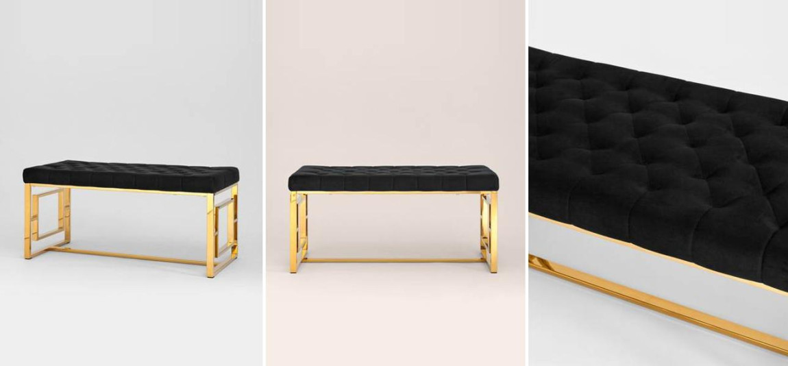 Банкетка Milan черный велюр