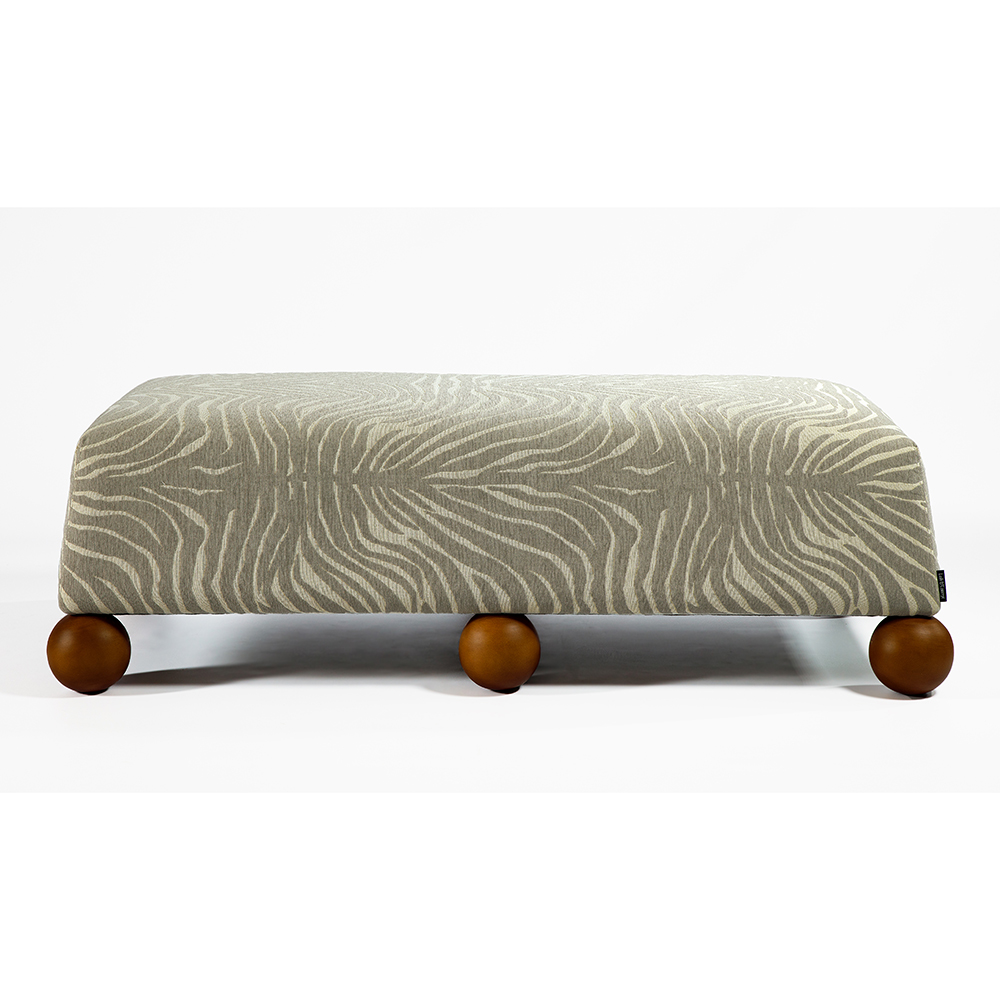 Банкетка Wakonda Gray Zebra с деревянными шариками