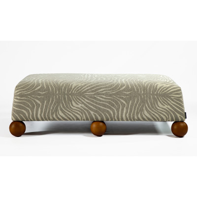 Банкетка Wakonda Gray Zebra с деревянными шариками
