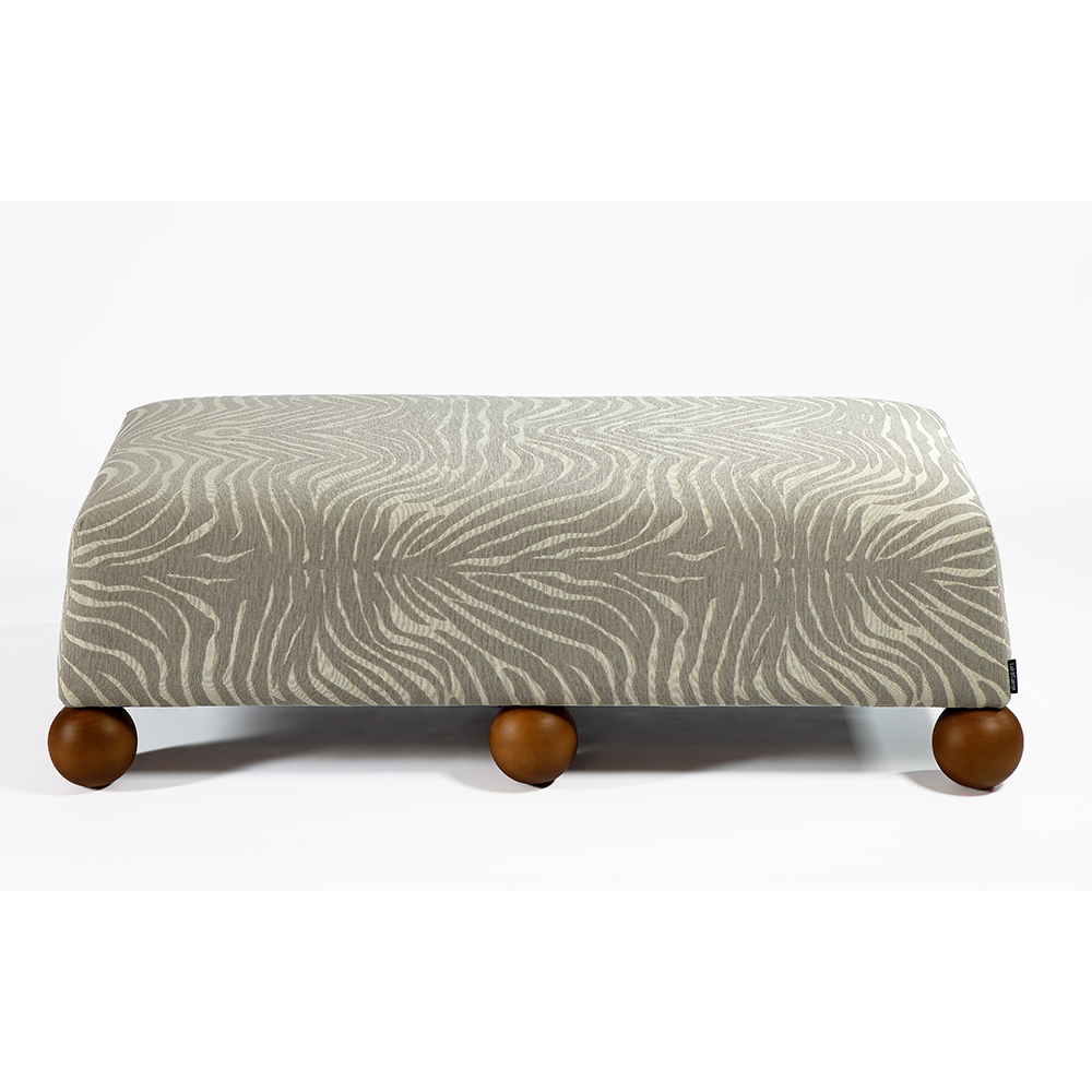 Банкетка Wakonda Gray Zebra с деревянными шариками