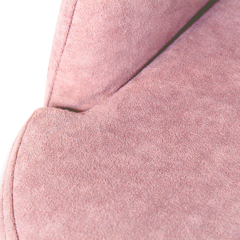 Банкетка пыльно-розовый велюр со спинкой и подлокотниками на 4-х деревянных ножках Aurora Pink