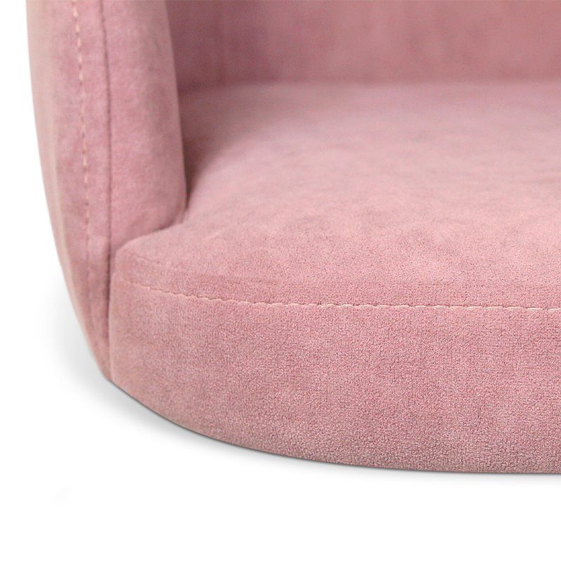 Банкетка пыльно-розовый велюр со спинкой и подлокотниками на 4-х деревянных ножках Aurora Pink