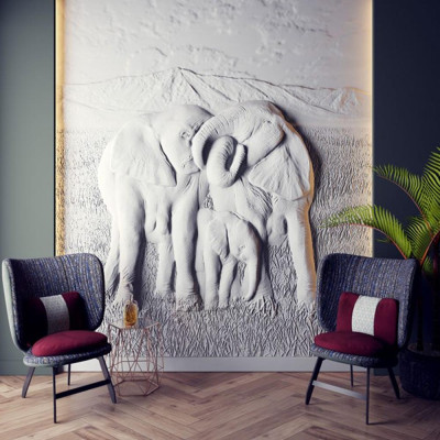 Барельеф ELEPHANTS