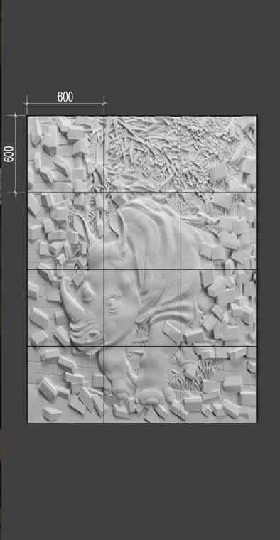 Барельеф RHINOCER