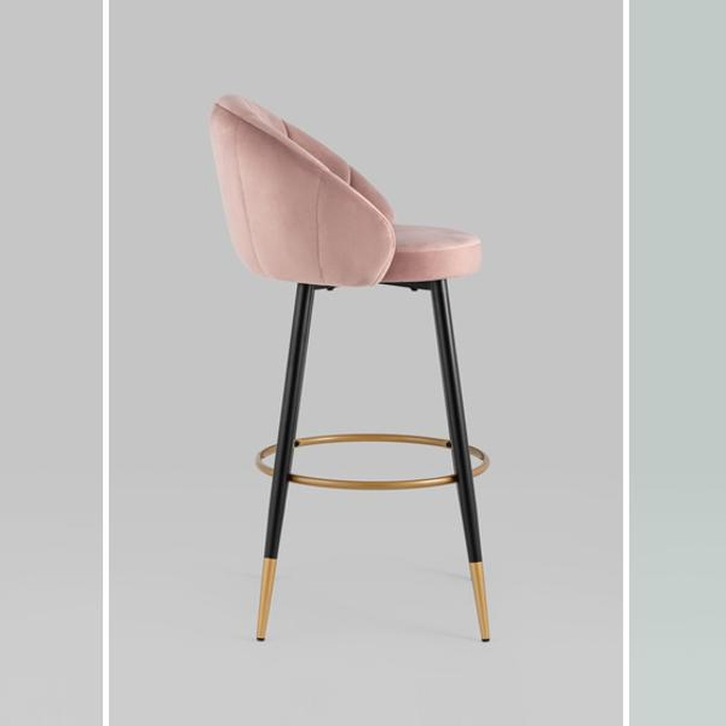 Барный Стул Alberto Chair Розовый Велюр
