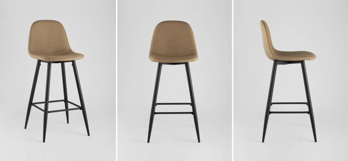 Барный Стул Archie Chair Бежевая Рогожка