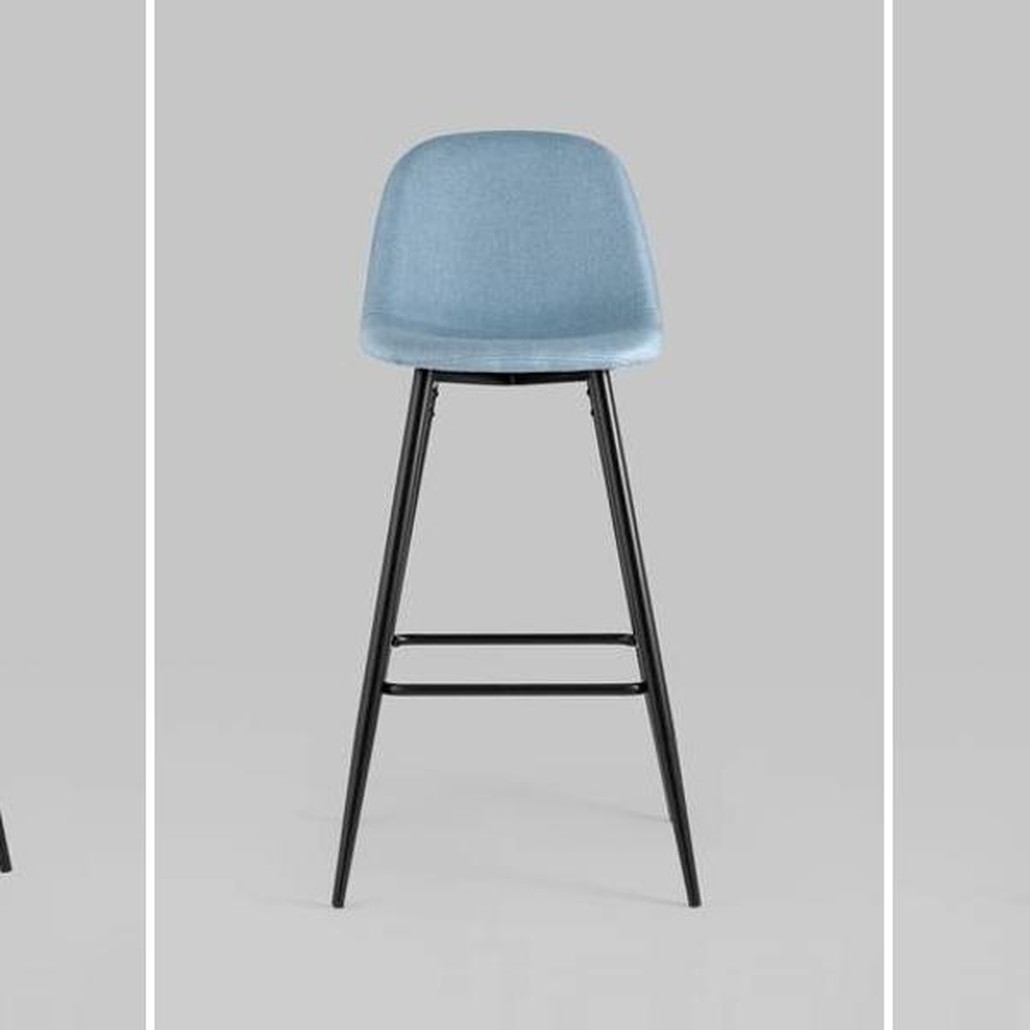 Барный Стул Archie Chair Голубая Рогожка