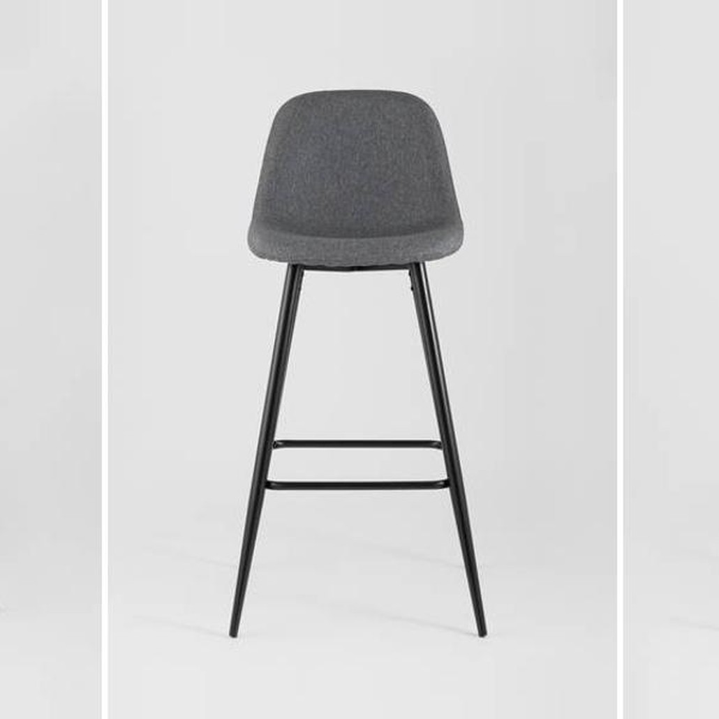 Барный Стул Archie Chair Серая Рогожка