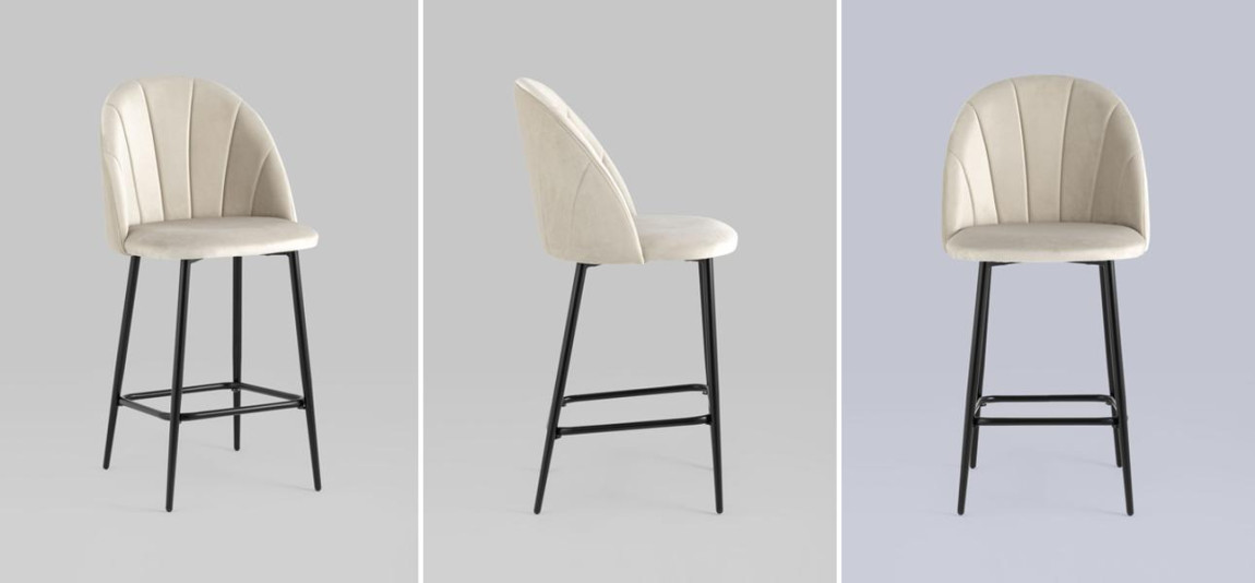 Барный Стул Balsari S Chair Молочный Велюр