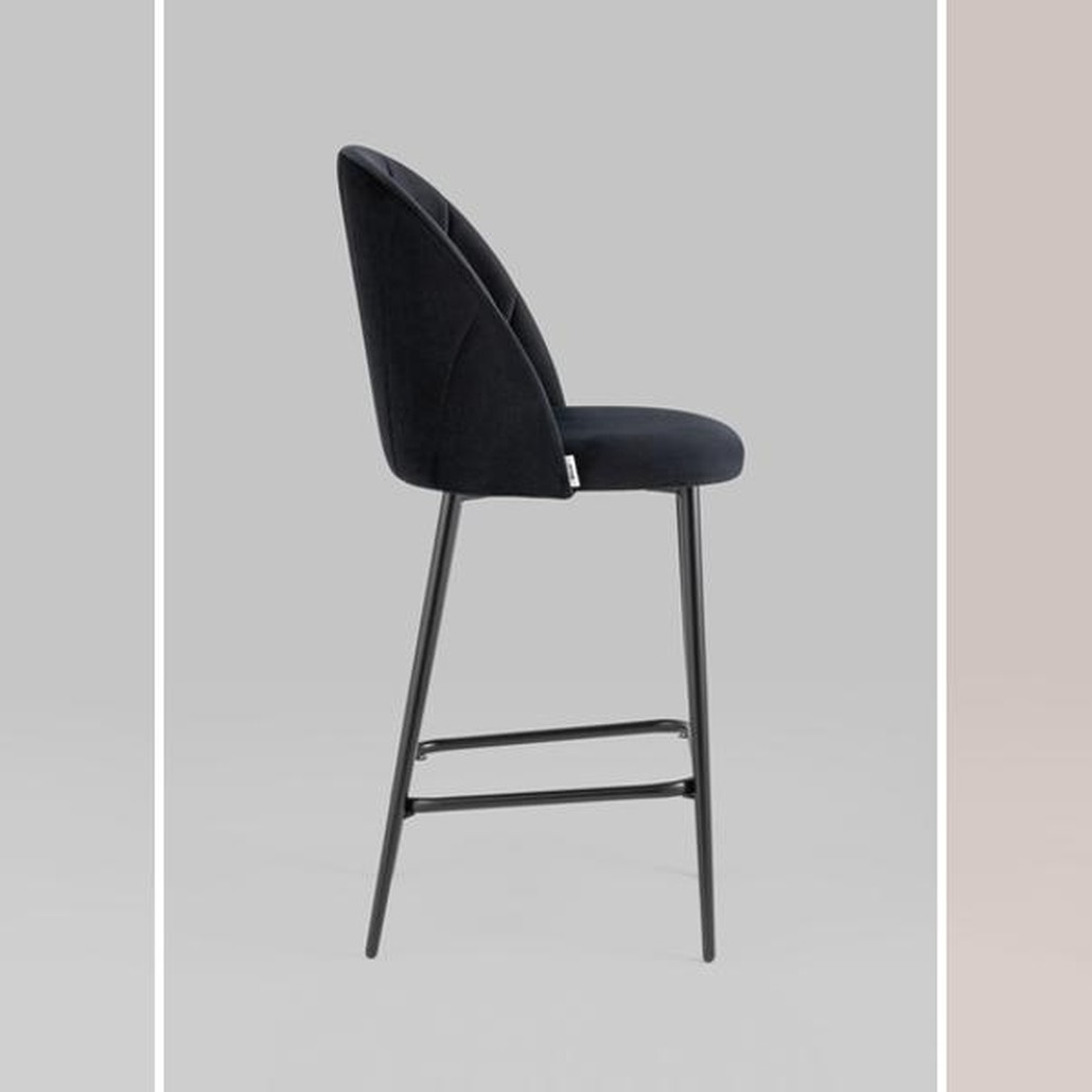 Барный Стул Balsari S Chair Черный Велюр