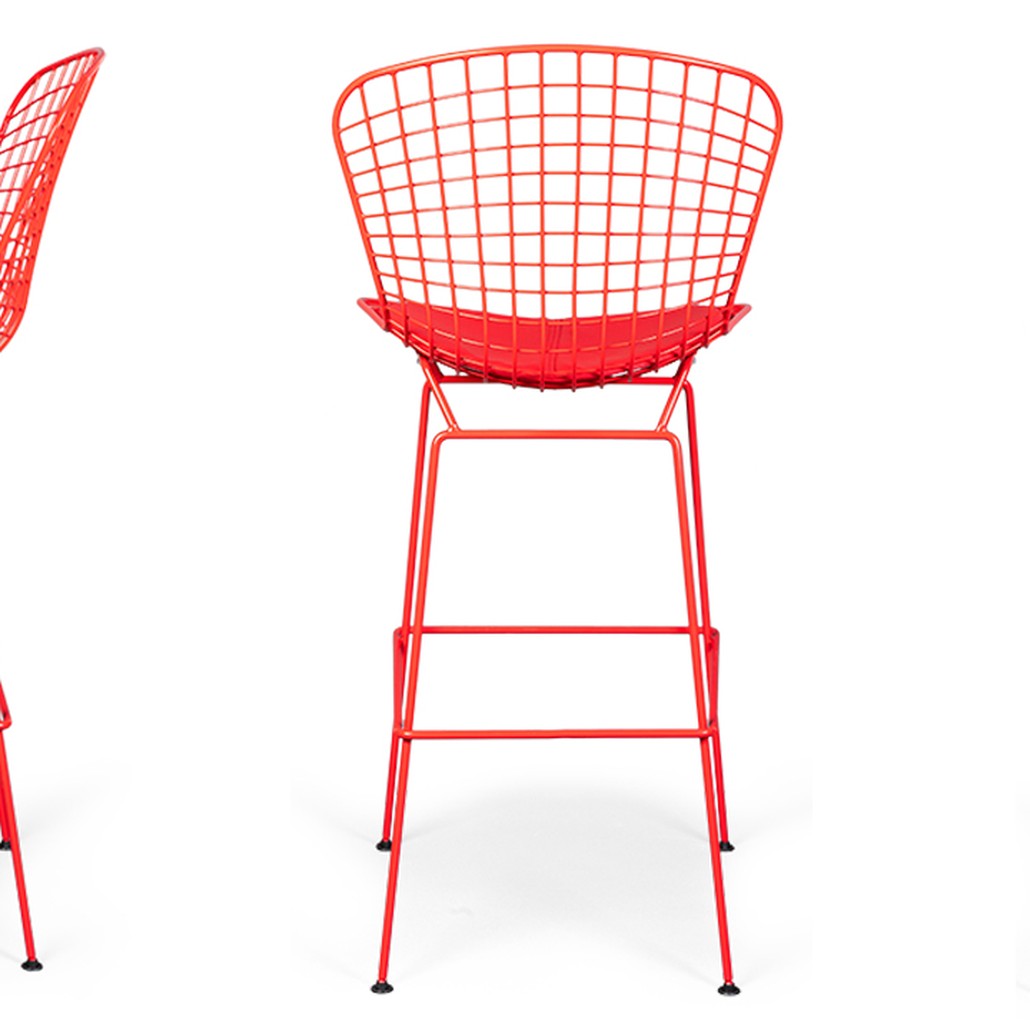 Барный стул Bertoia Barstool Red
