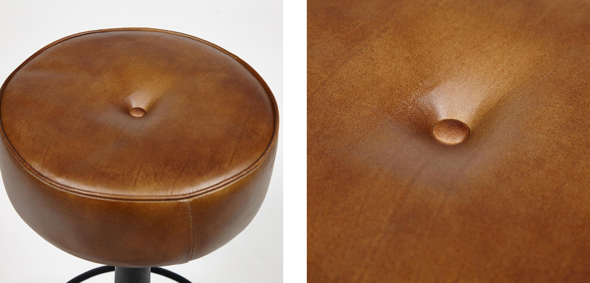 Барный стул Industrial leather bar stool