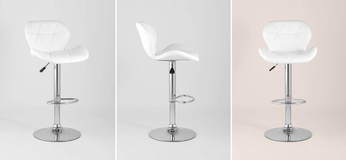 Барный Стул Jeroen Chair Белая Экокожа