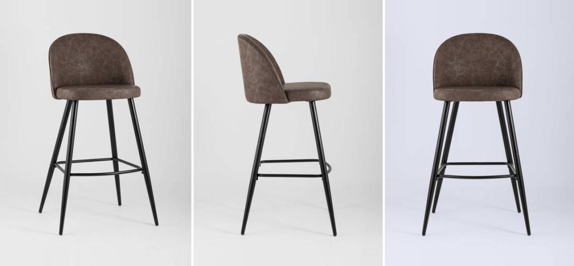 Барный Стул Винтажня Коричневы Экокожа