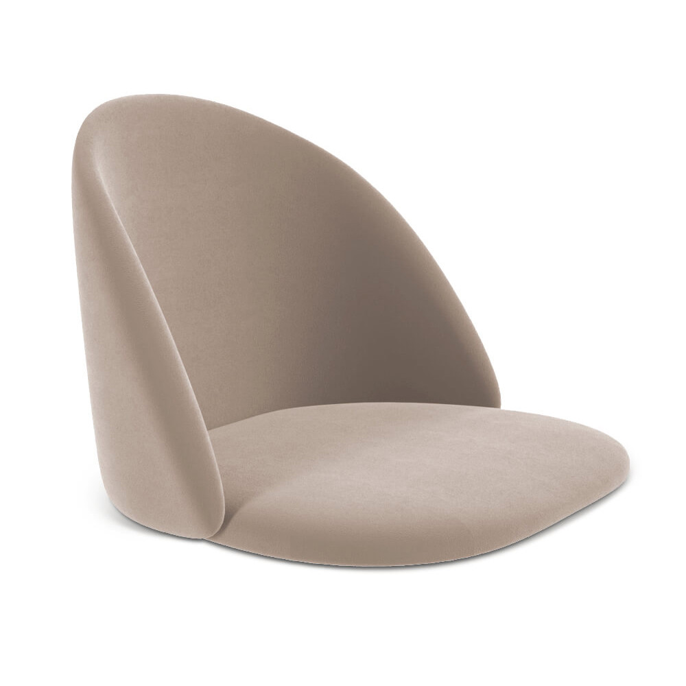 Барный стул вращающийся со спинкой Бежевый Велюр Vendramin Chair