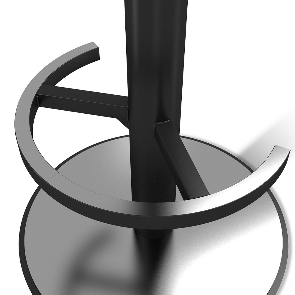 Барный стул вращающийся со спинкой и подлокотниками Douglas Rhombus Синий Велюр