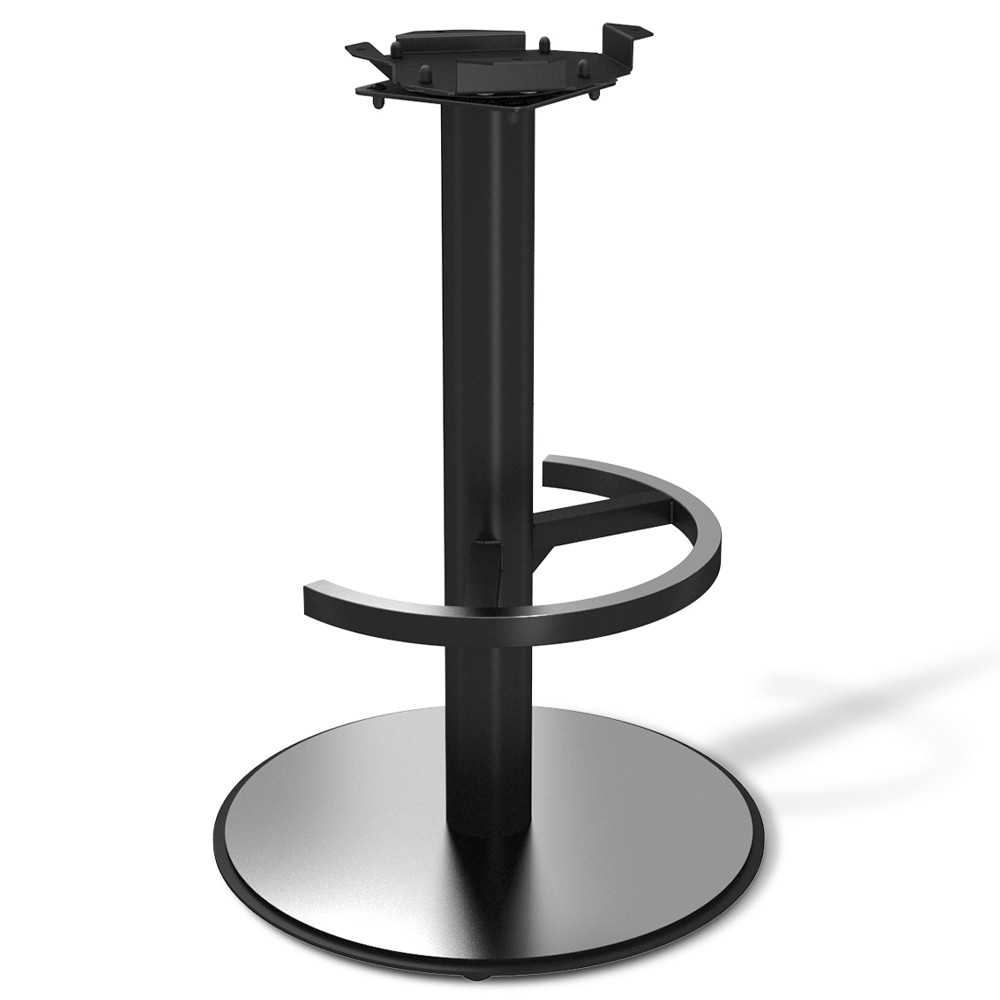 Барный стул вращающийся со спинкой и подлокотниками Douglas Rhombus Черный Велюр