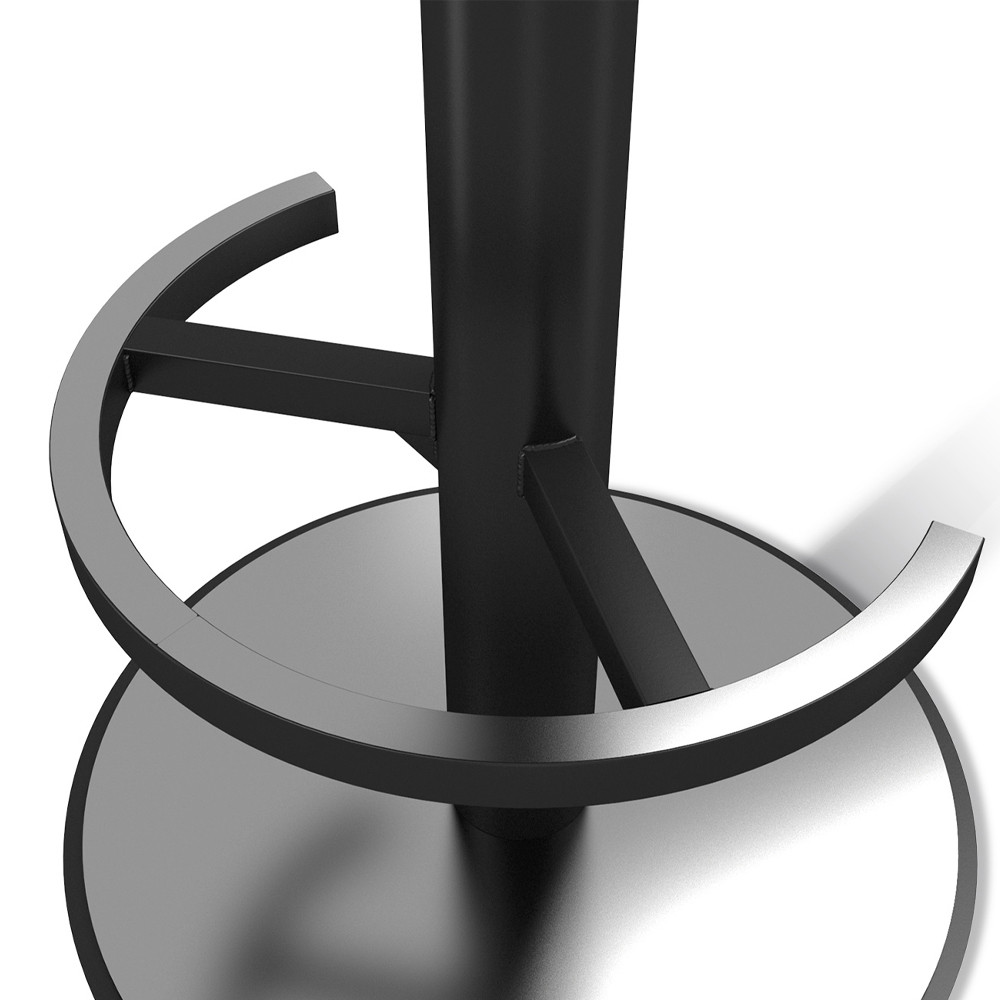 Барный стул вращающийся со спинкой и подлокотниками Douglas Rhombus Черный Велюр