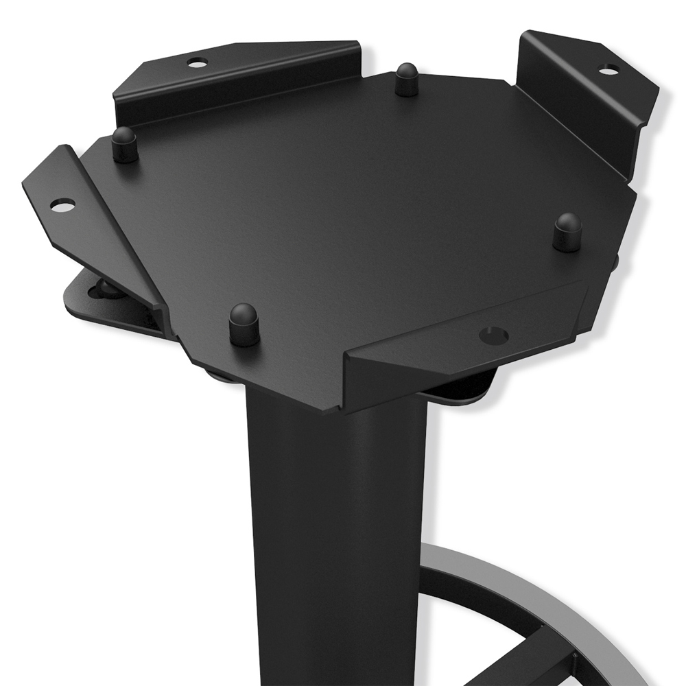 Барный стул вращающийся со спинкой и подлокотниками Douglas Rhombus Черный Велюр