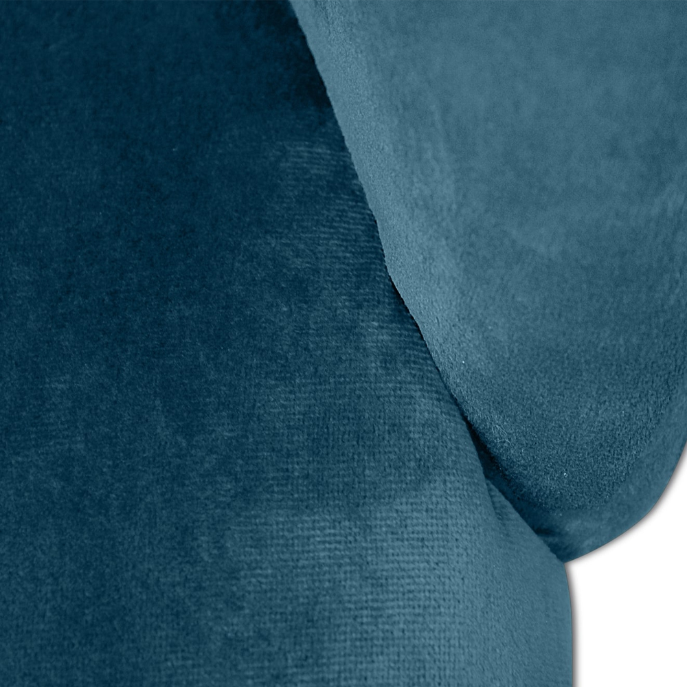 Барный стул вращающийся со спинкой Синий Велюр Vendramin Chair