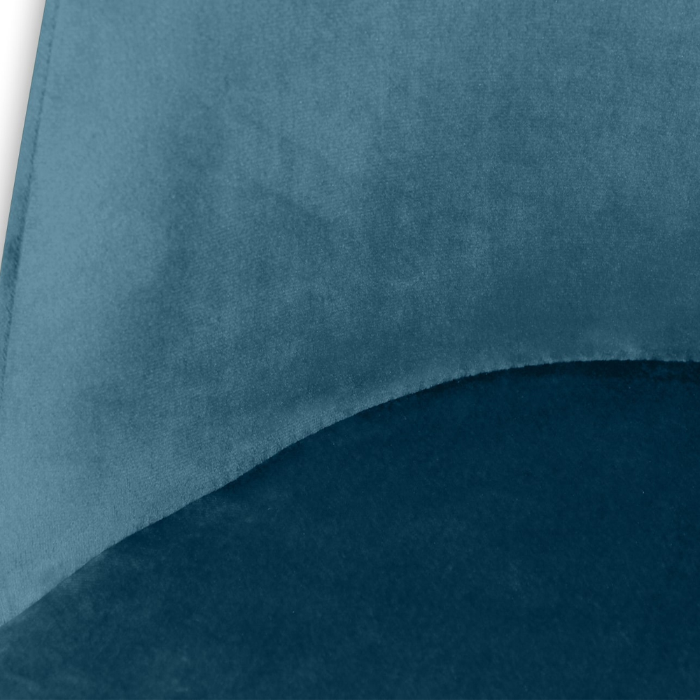 Барный стул вращающийся со спинкой Синий Велюр Vendramin Chair