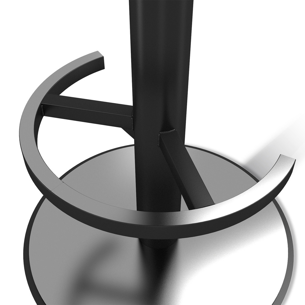 Барный стул вращающийся со спинкой Синий Велюр Vendramin Chair