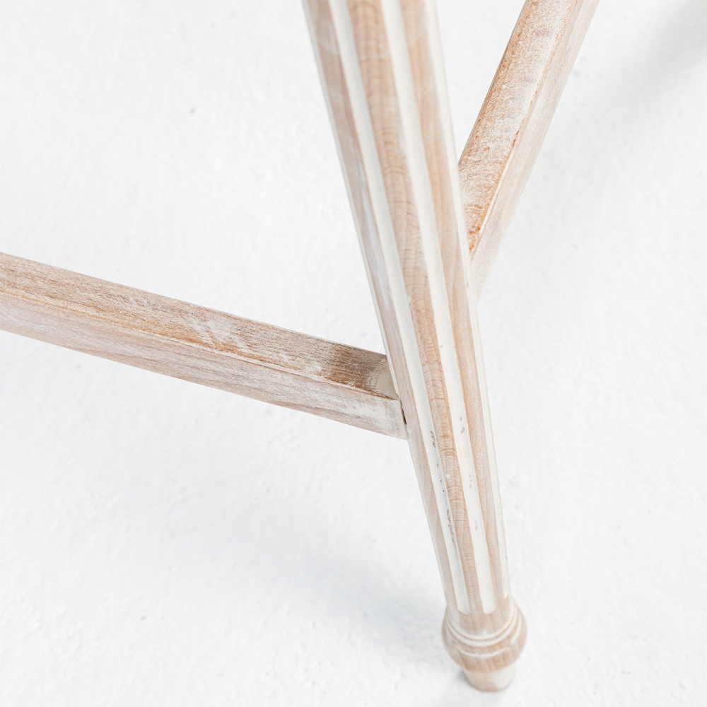 Барный стул из массива бука с изображением птиц и цветов Turquoise Beige Chinoiserie Garden Chair