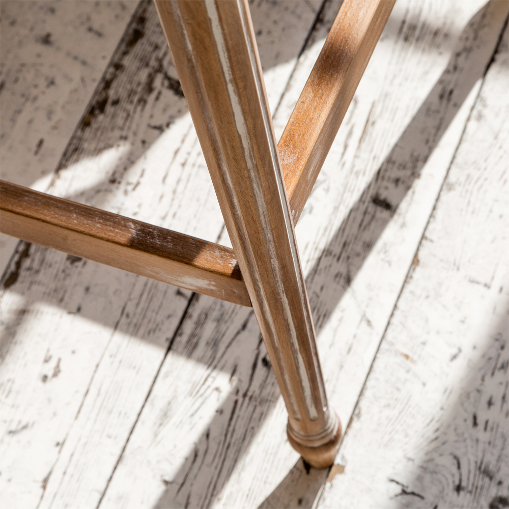 Барный стул из массива бука светло-зеленый с растительным орнаментом Raffael Angel Green Bar stool