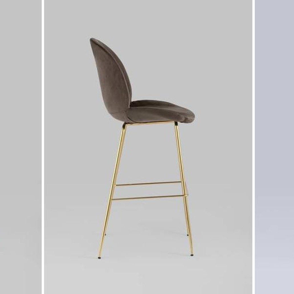 Барный Стул Коричневый Велюр Vendramin Chair