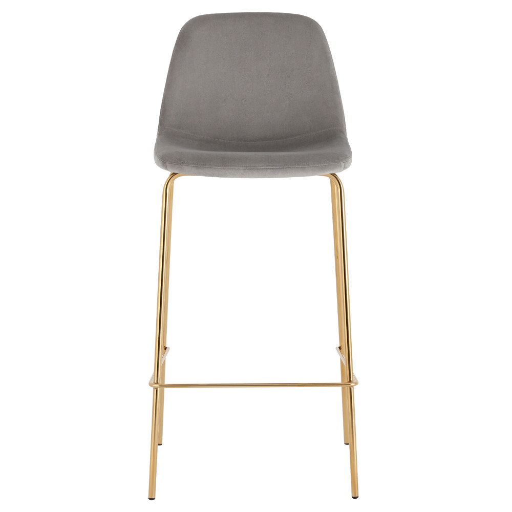 Барный стул на золотистых ножках VENDRAMIN Grey