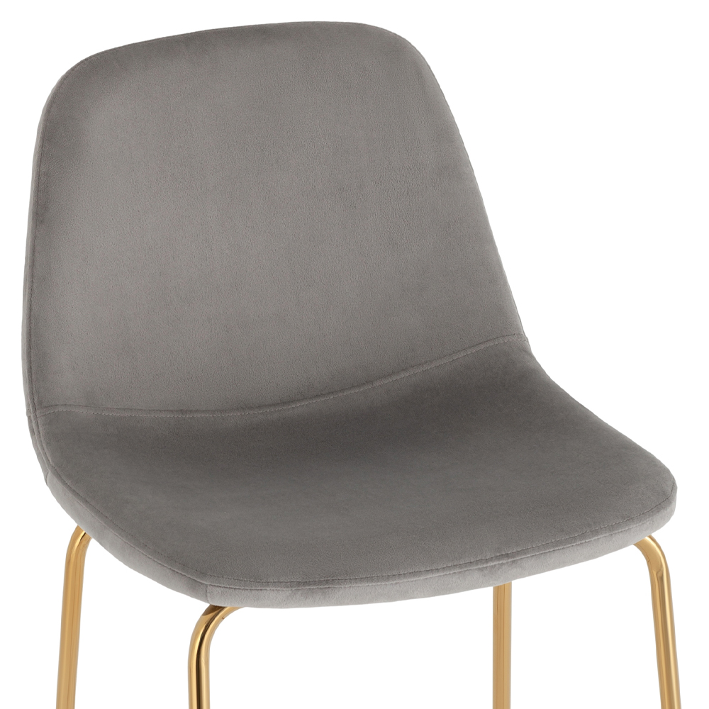 Барный стул на золотистых ножках VENDRAMIN Grey