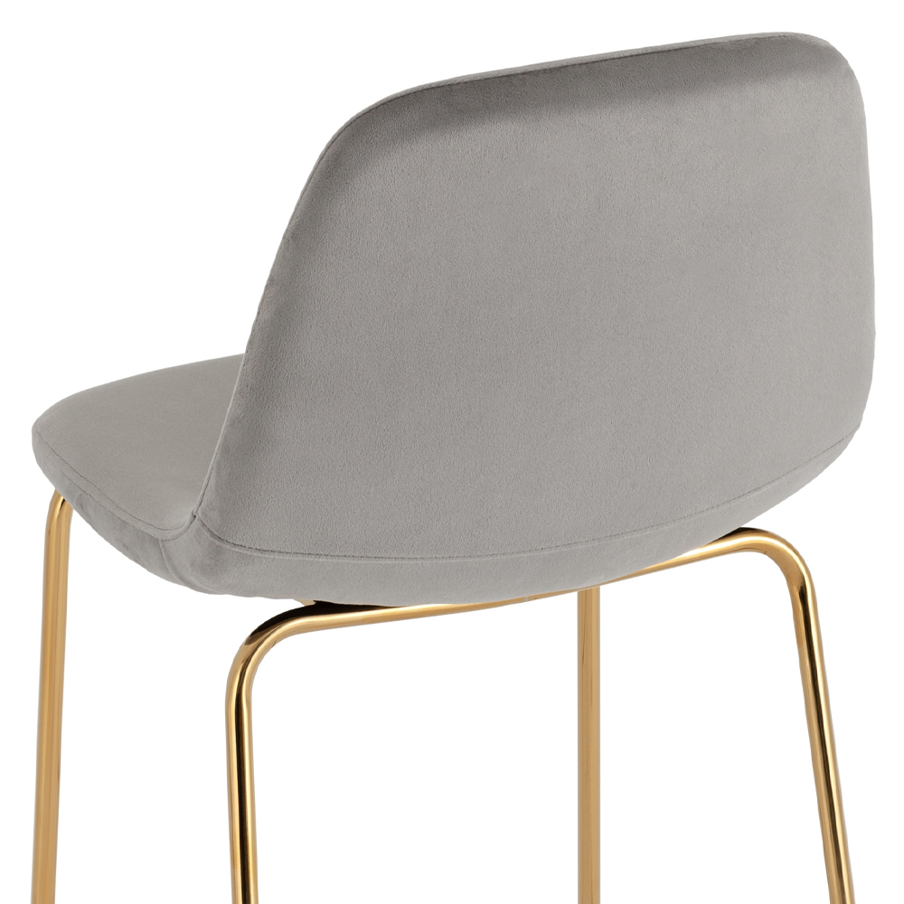 Барный стул на золотистых ножках VENDRAMIN Grey