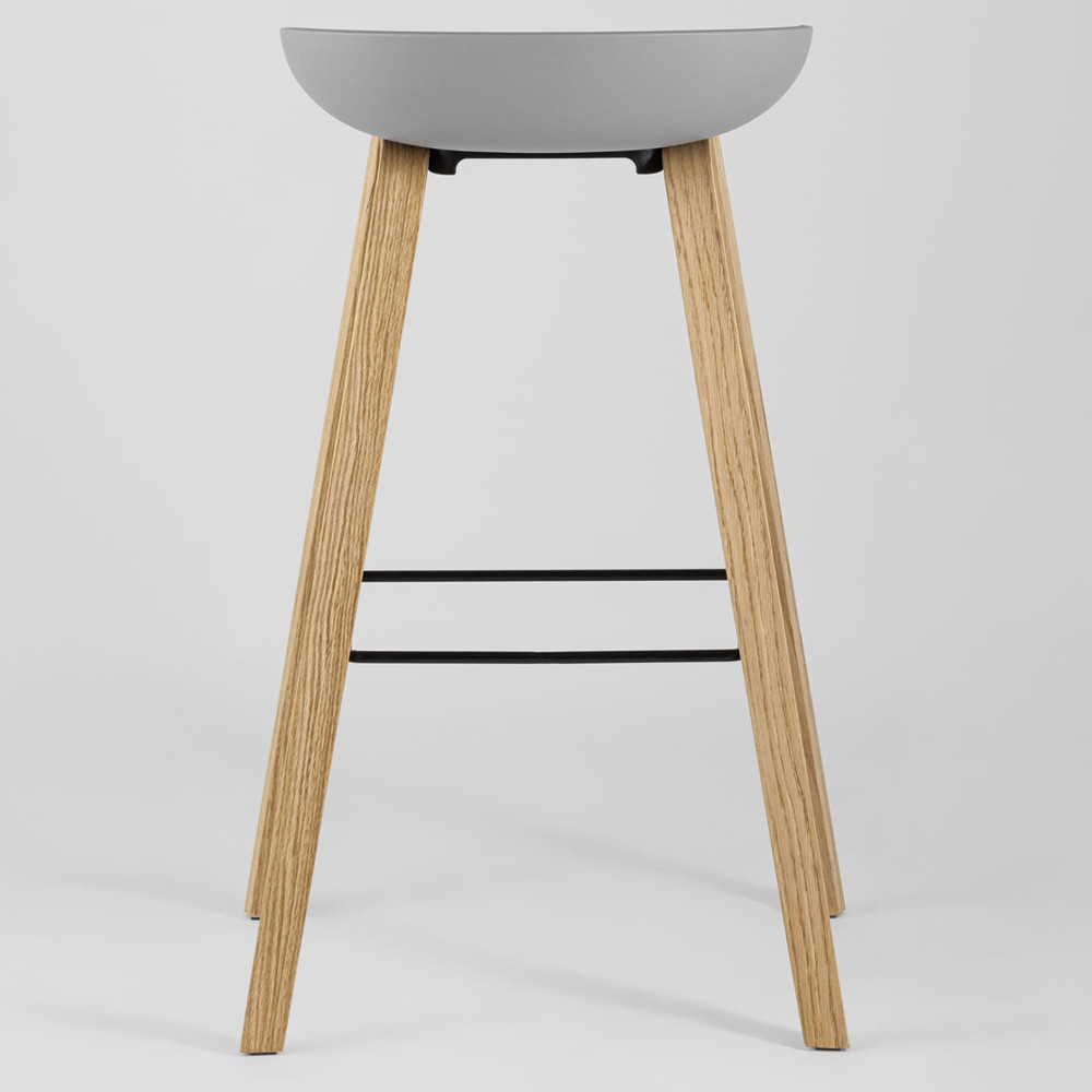 Барный стул на ножках из натурального дерева Boras Grey