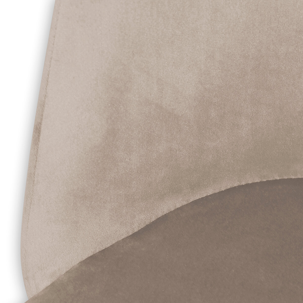 Барный стул со спинкой и металлической подставкой на 4-х деревянных ножках Бежевый Велюр Vendramin Chair