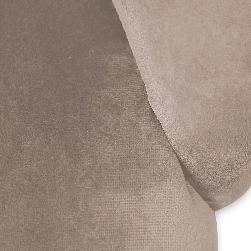 Барный стул со спинкой и металлической подставкой на 4-х деревянных ножках Бежевый Велюр Vendramin Chair