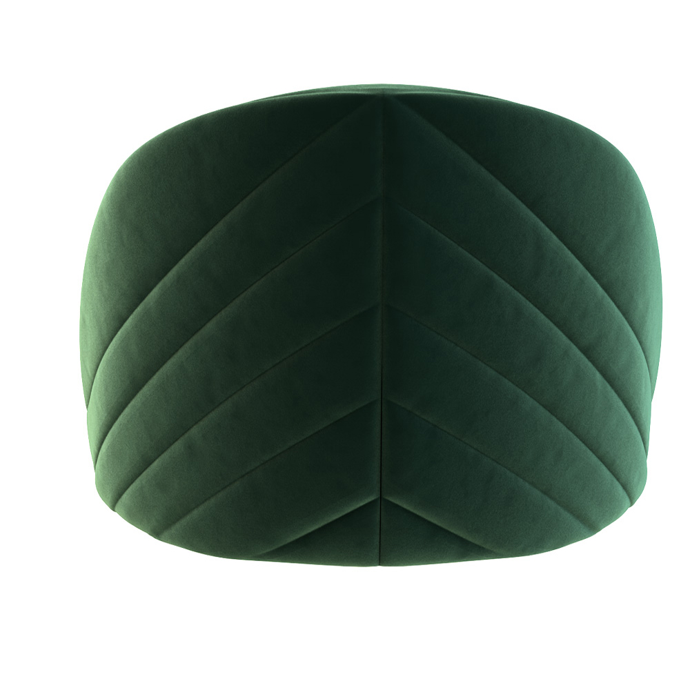 Барный стул со спинкой и металлической подставкой на 4-х деревянных ножках Зеленый Велюр Vendramin Chair