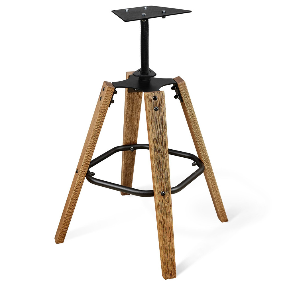 Барный стул со спинкой и металлической подставкой на 4-х деревянных ножках Зеленый Велюр Vendramin Chair