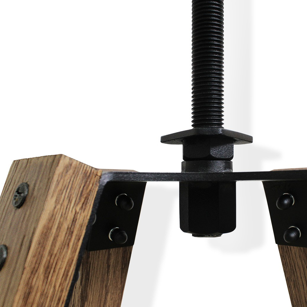 Барный стул со спинкой и металлической подставкой на 4-х деревянных ножках Зеленый Велюр Vendramin Chair