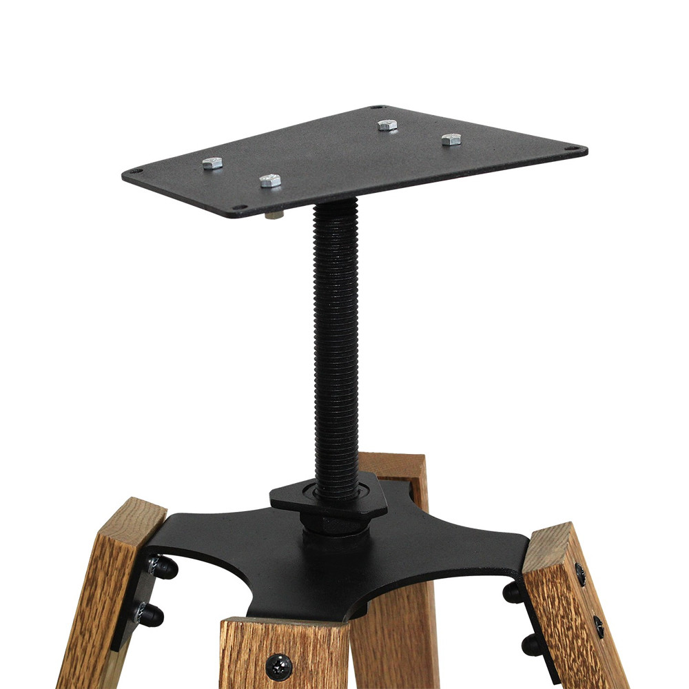 Барный стул со спинкой и мягкой обивкой с ромбами на 4-х деревянных ножках Бежевый Велюр Ava Charm