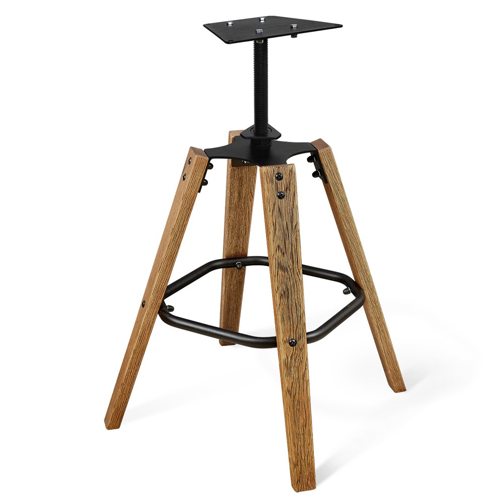 Барный стул со спинкой и подлокотниками на 4-х деревянных ножках Douglas Rhombus Коричневый Велюр