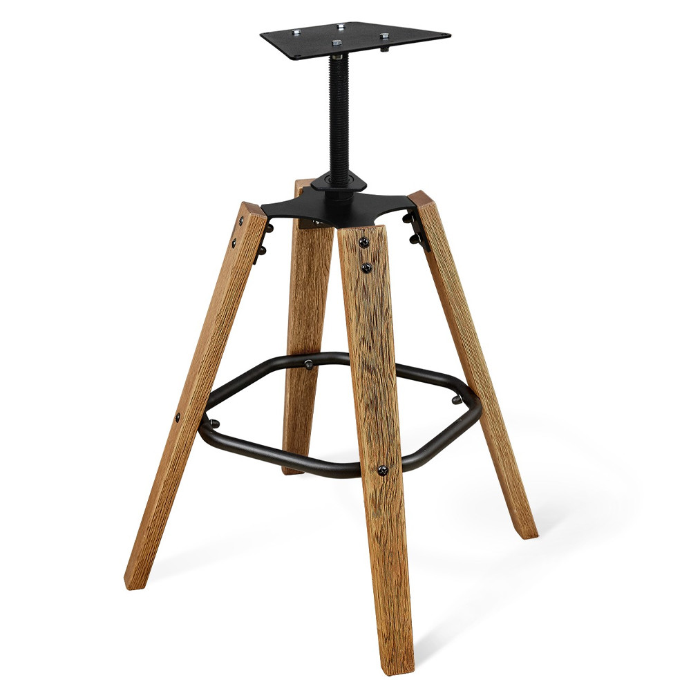 Барный стул со спинкой и подлокотниками на 4-х деревянных ножках Douglas Rhombus Серый Велюр