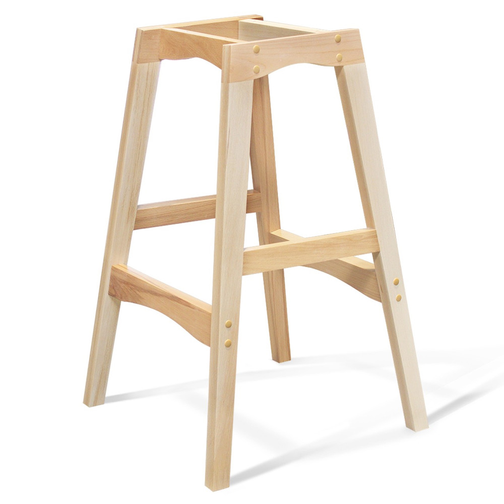 Барный стул со спинкой и подлокотниками на 4-х деревянных ножках Бежевый Велюр Ava Charm