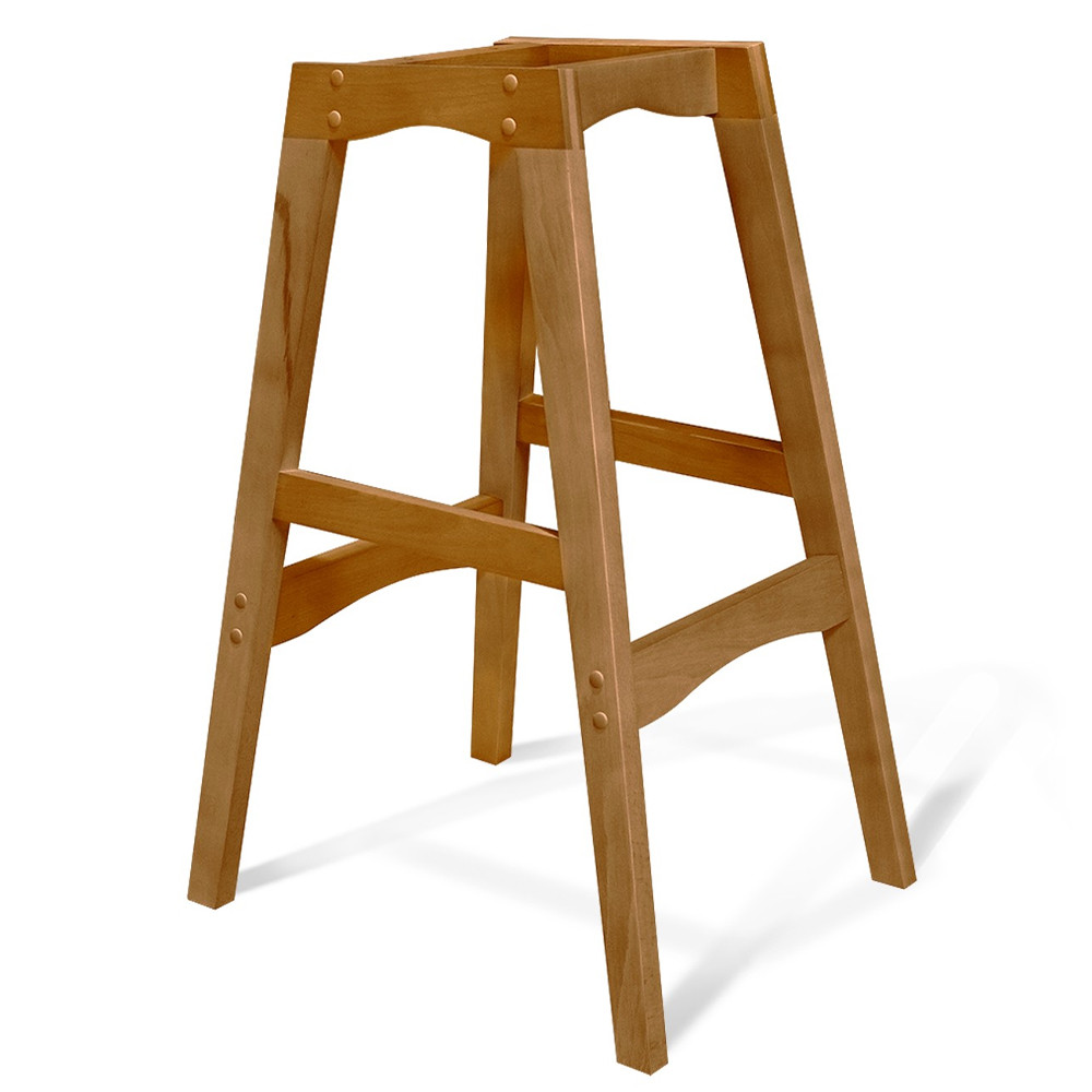 Барный стул со спинкой и подлокотниками на 4-х деревянных ножках Кремовый Велюр Ava Charm