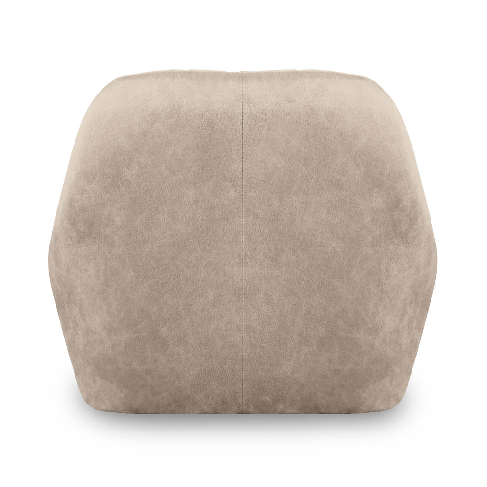 Барный стул со спинкой и подлокотниками на 4-х коричневых деревянных ножках Бежевый Велюр Ava Charm