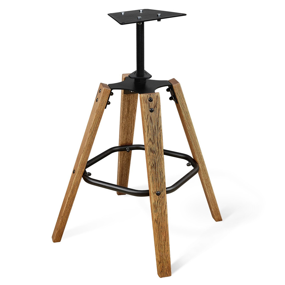 Барный стул со спинкой и подлокотниками на 4-х коричневых ножках Бежевый Велюр Ava Charm